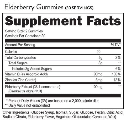 Bucked Up Gummies Elderberry 60