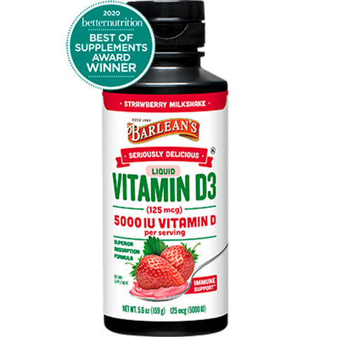 Barleans Vitamin D3 Strawberry Milkshake